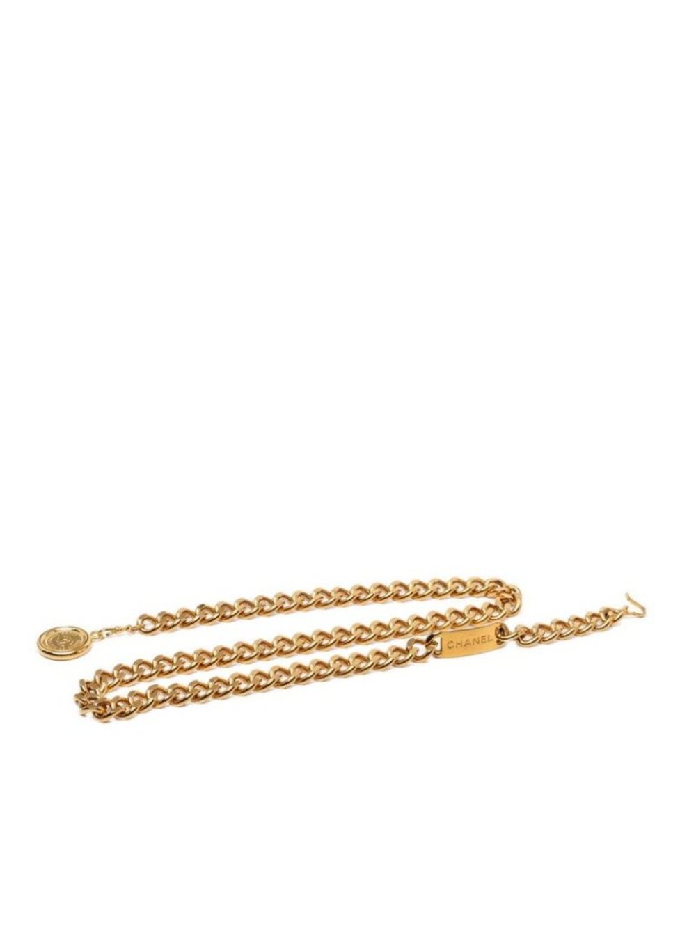 Chanel Vintage Logo Chain Belt Gold Plated